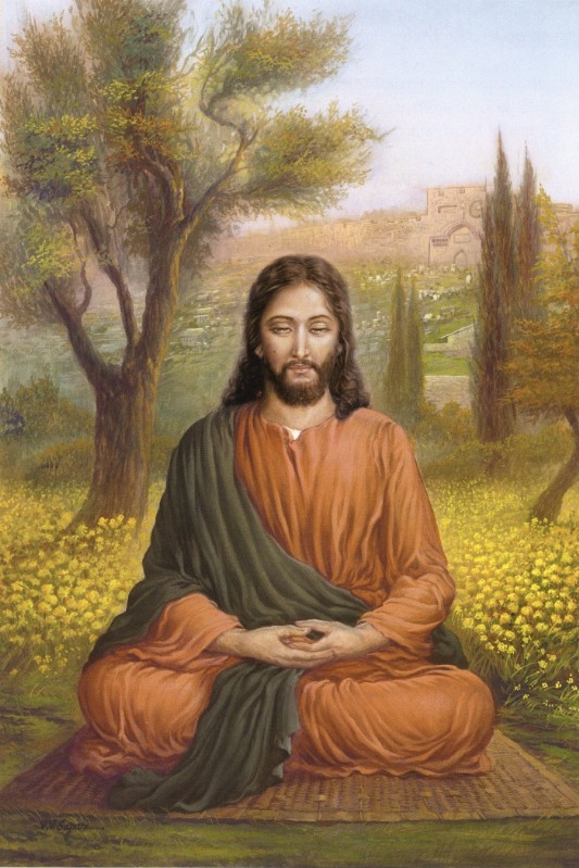 Jesus Meditating - From The Second Coming of Christ crop 2 medium