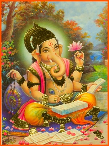 Ganesha writing Mahabharata