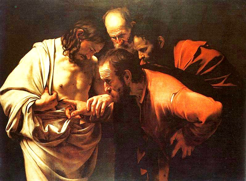 Jesus and Thomas by Carravagio