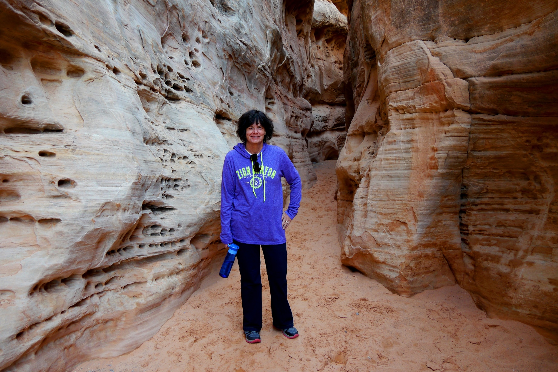 20151106 Carla at the start of The Narrows Valley of Fire Nevada