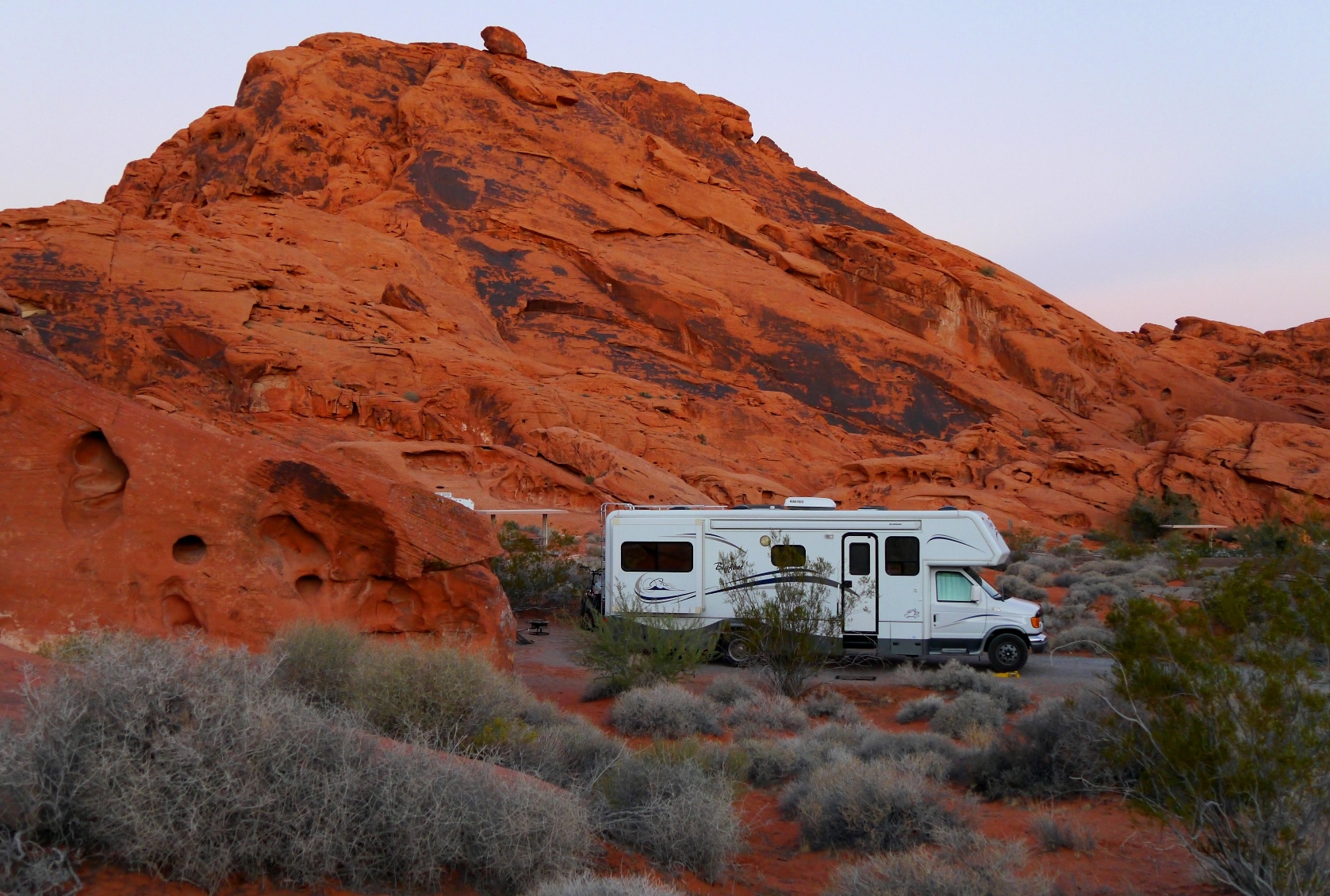 20151107 Valley of Fire Campground-Looked like we landed on a movie set from the Flintstoes and the town of Bedrock-