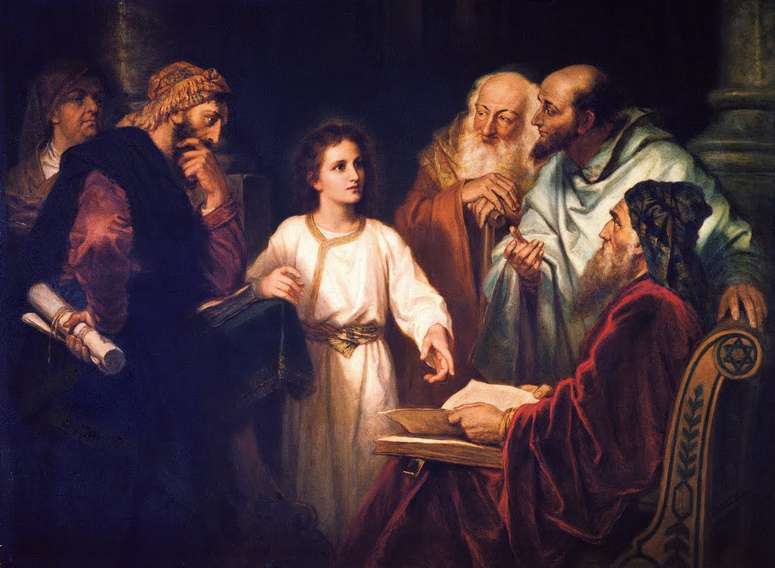 Jesus teaching in the Temple age 12 Hoffman